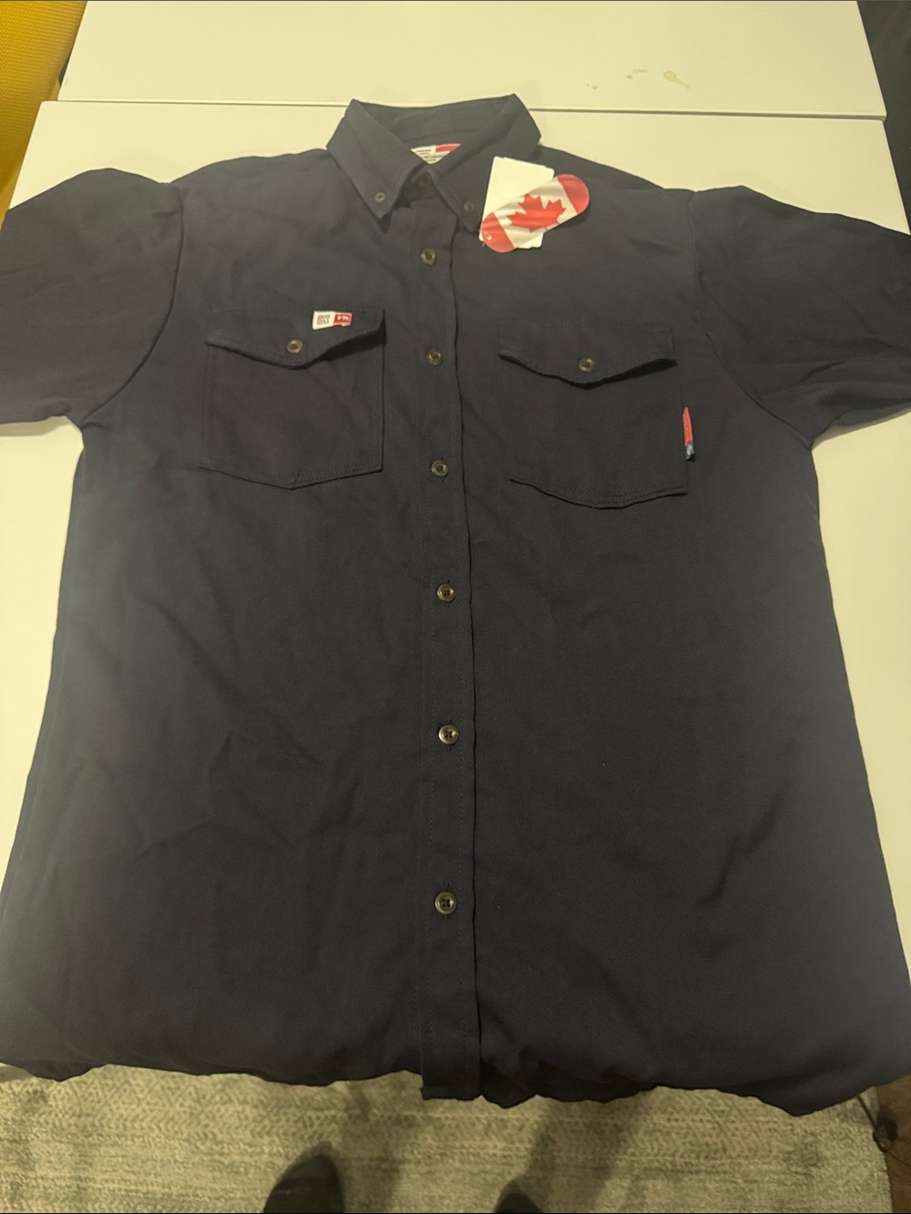 Men's Button-Down Work Shirt - Navy